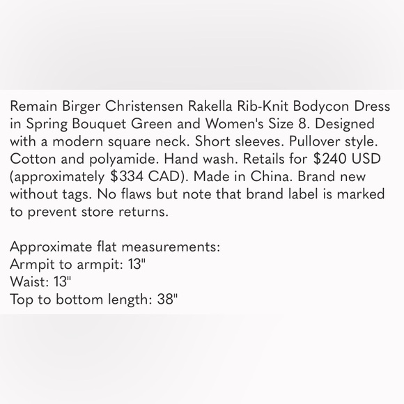 Green Ribbed Mini Dress - Picture 14 of 14